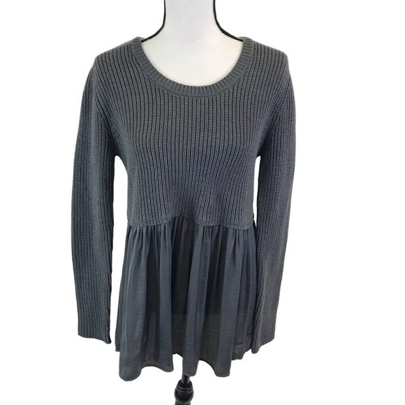 Style & Co. Sweaters - NWT Style&Co Womens Steel Gray Scoop Neck Long Sleeve Tunic Sweater Size S